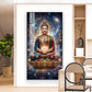 Tranquil Buddha Glass Finish Vertical Wall Art
