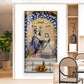 Deities Radha & Krishna Glass Finish Vertical Wall Art