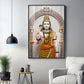 Lord Shiva In A Serene Pose Glass Finish Vertical Wall Art