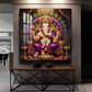Shree Ganesha ji Glass Finish Square Wall Art