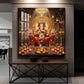 Hindu God Ganpati Ji Glass Finish Square Wall Art
