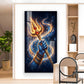 Lord Shiv Ji Trishul Glass Finish Vertical Wall Art