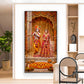 Decorative Radha Krishna Glass Finish Vertical Wall Art