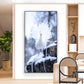 White Peacock Glass Finish Vertical Wall Art