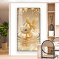 Lucky Golden Fish Glass Finish Vertical Wall Art