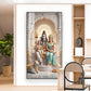Shiva Parivar Glass Finish Vertical Wall Art