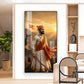 Shivaji Maharaj Warrior Spirit Glass Finish Vertical Wall Art