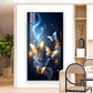 Cosmic Butterflies Glass Finish Vertical Wall Art