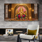 Hindu Lord Ganesha Glass Finish Horizontal Wall Art