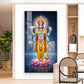 Divine Lord Vishnu Ji On Lotus Glass Finish Vertical Wall Art