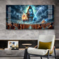 Bhole Baba Mahadev Glass Finish Horizontal Wall Art