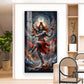 Shiv Sadhana Glass Finish Vertical Wall Art