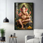 God Vighnaharta Glass Finish Vertical Wall Art