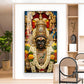 Goddess Chowdeshwari Amman Glass Finish Vertical Wall Art