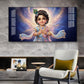 Little Krishna Glass Finish Horizontal Wall Art
