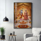 Spiritual Serenity Radha Love Krishna Glass Finish Vertical Wall Art