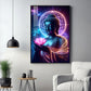Divine Blessings Of Buddha Glass Finish Vertical Wall Art