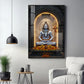 Lord Shiva In A Meditative Pose Glass Finish Vertical Wall Art