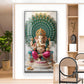 Lord Ganesha Glass Finish Vertical Wall Art