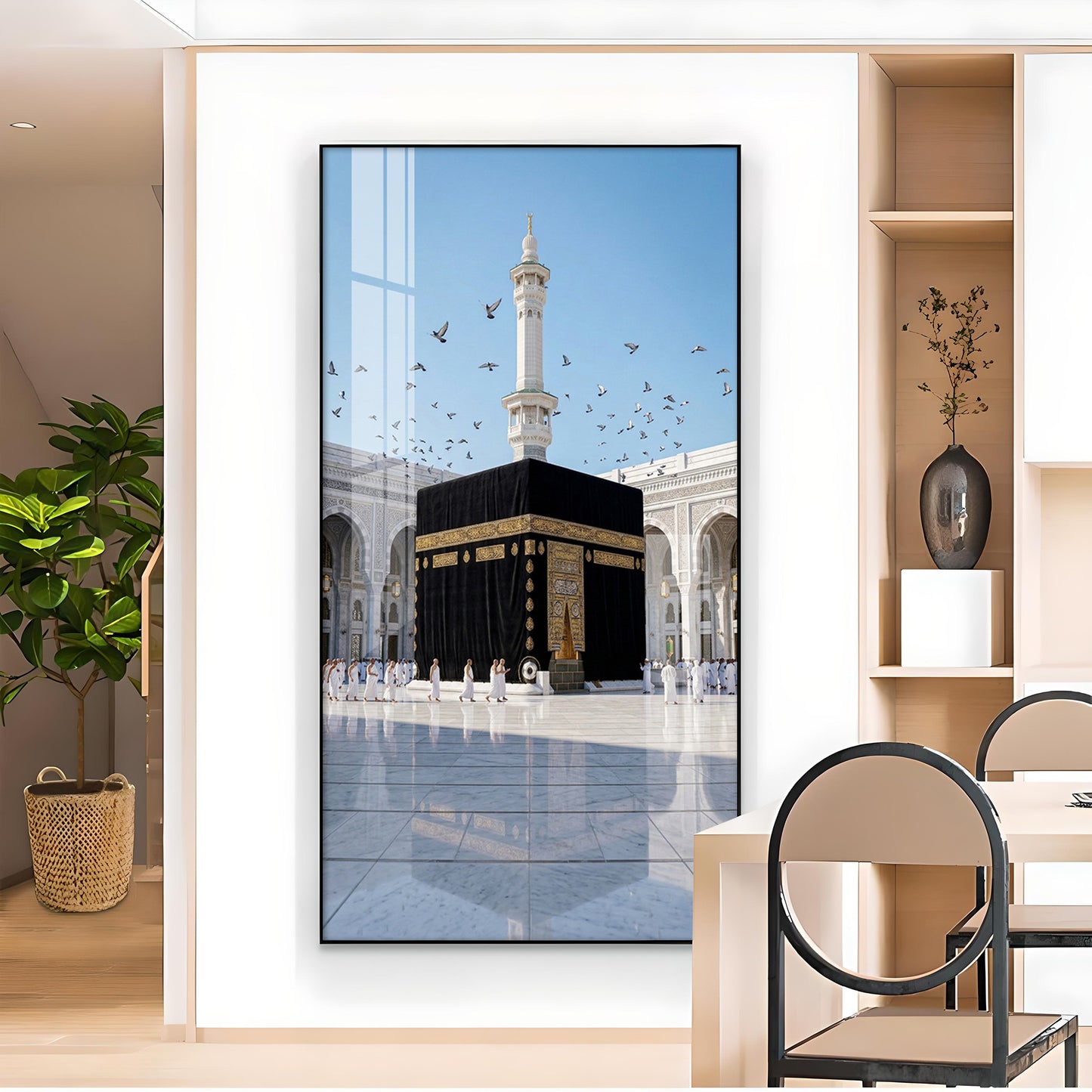 Mecca Glass Finish Vertical Wall Art