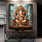 Jai Ganesh Deva Glass Finish Square Wall Art