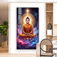Lord Gautam Buddha Glass Finish Vertical Wall Art