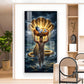 Lord Krishna with Vasudeva Glass Finish Vertical Wall Art