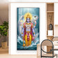 Lord Vishnu With Matsya Avatar Glass Finish Vertical Wall Art