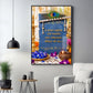 Sacred Krishna Mantra Glass Finish Vertical Wall Art