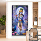 Depicting Lord Krishna Glass Finish Vertical Wall Art