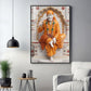 Divine Sai Baba Glass Finish Vertical Wall Art