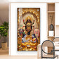 Maa Kali, Lord Krishna & Radha Glass Finish Vertical Wall Art