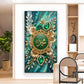 Islamic Muhammad With Flowers Glass Finish Vertical Wall Art