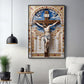 Embrace of the Cross Glass Finish Vertical Wall Art