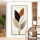 Colored Leaf Glass Finish Vertical Wall Art