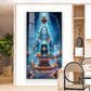 Lord Shiv Bhagwan Glass Finish Vertical Wall Art