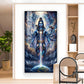 Lord Shiva and Cosmic Energy Glass Finish Vertical Wall Art