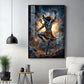 Mahadev In His Tandava Pose Glass Finish Vertical Wall Art