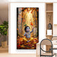 Lord Kanha In Forest Glass Finish Vertical Wall Art