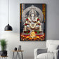 Hindu Deity Lord Ganesha Glass Finish Vertical Wall Art