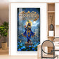 Lord Dwarkadhish Glass Finish Vertical Wall Art