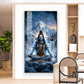Hindu lord Shiv Glass Finish Vertical Wall Art