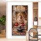 Ganpati Bappa Glass Finish Vertical Wall Art
