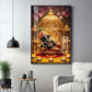 Lord Ganesha Holding A Flute Glass Finish Vertical Wall Art