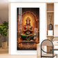 Hindu God Hanuman Ji Glass Finish Vertical Wall Art