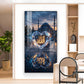 Islamic Allah Name With Heart Glass Finish Vertical Wall Art
