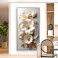 Luxe Petal Harmony Glass Finish Vertical Wall Art