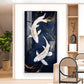 Pair Of White Fish Glass Finish Vertical Wall Art