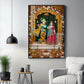 Lord Krishna and Radha Glass Finish Vertical Wall Art