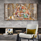 Shiv Parivar Glass Finish Horizontal Wall Art